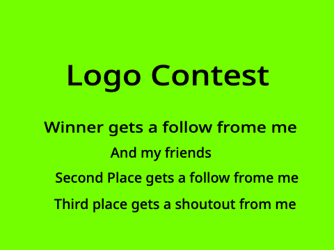 10 Follower logo contest! 20 people can join