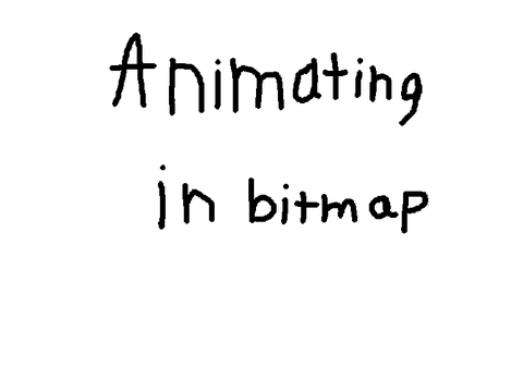 Animating in bitmap