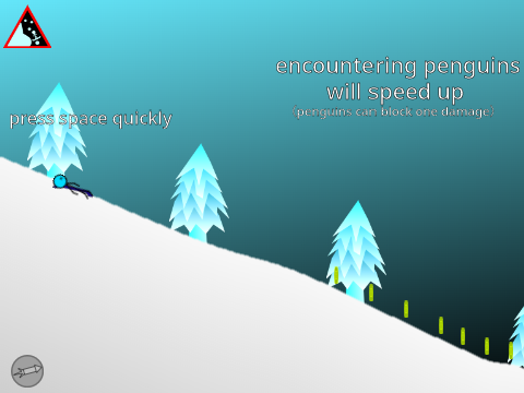 skiing (a scrolling platformer )