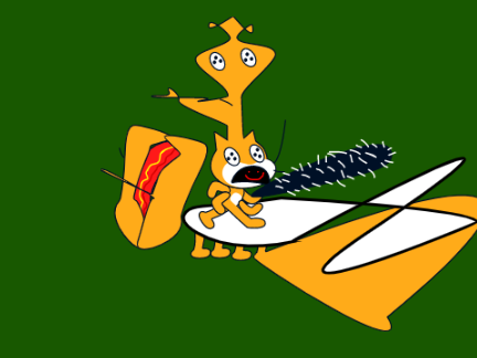 messing with scratch cat