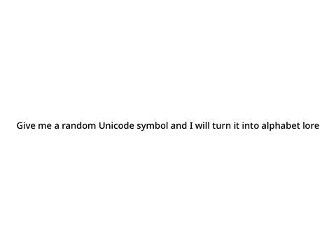 Gimme random symbol