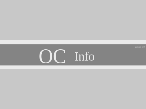 OC Info