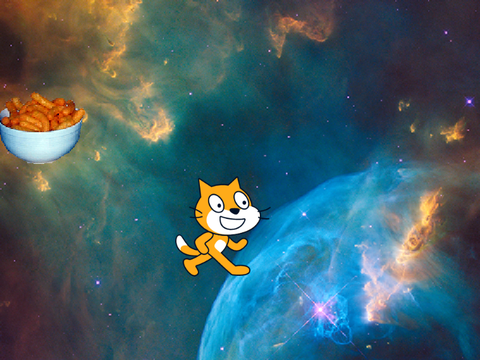 The cat and cheesy puff