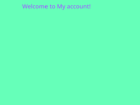 Welcome to my account!