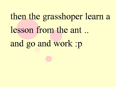 the ant & the grasshopper