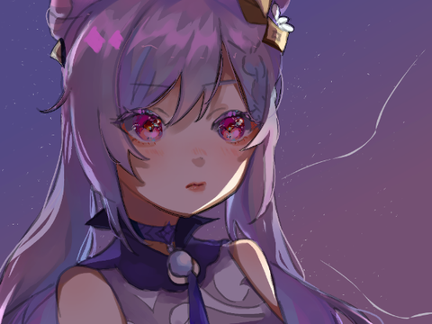 keqing - genshin impact art collab !