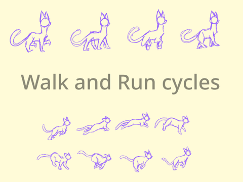 Walk and run animations