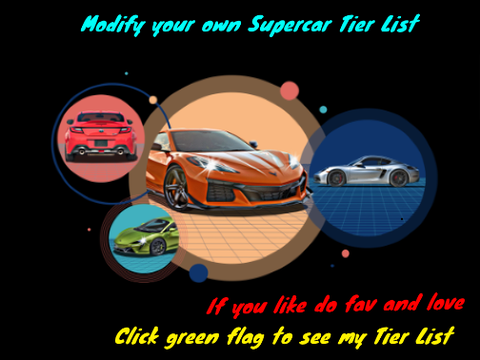 Modify your own Supercar Tier List. #games