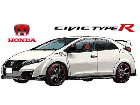 車のイラスト47～ホンダ シビック タイプR FK2～