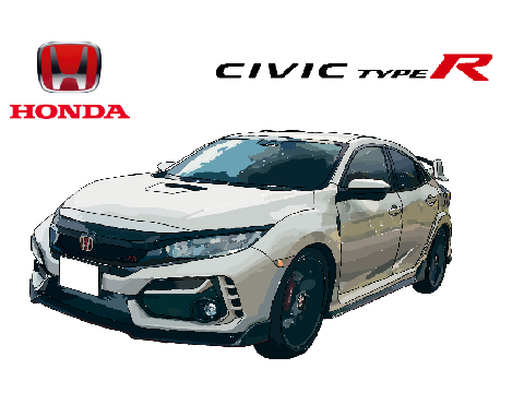 車のイラスト48～ホンダ シビック タイプR FK8～