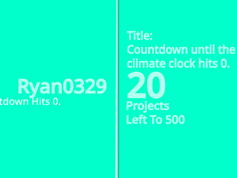 Countdown until the climate clock hits 0.