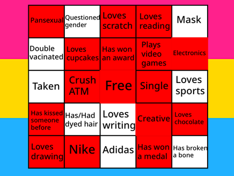 Pansexual Bingo! My Entry 