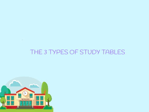 The 3 types of study tables in the world