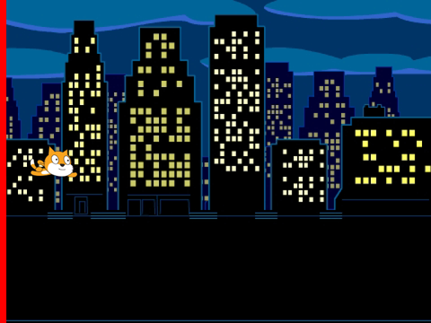 Flying Cat In The Night