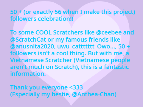 50 + followers celebration!