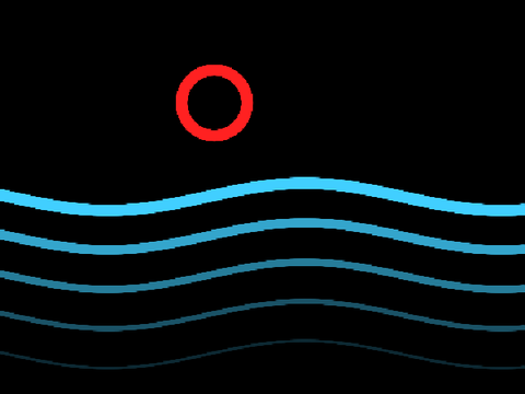 Eclipse at sea (pen shader)