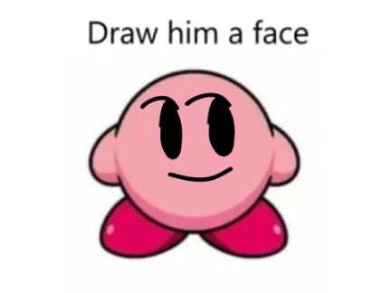 Remix and give kirby a face remix