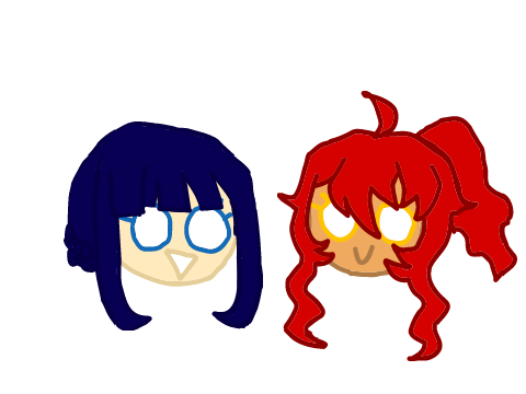 Amber and Estelle being silly goofy