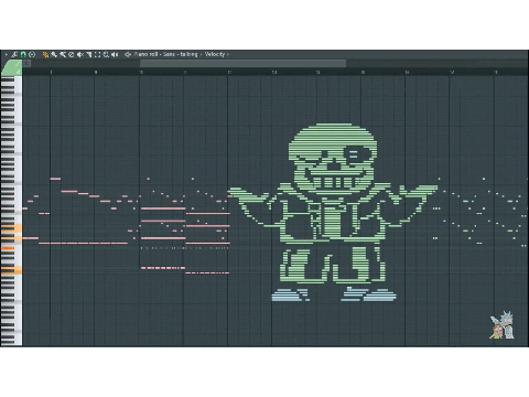 Sans but he's the FL Studios default instruments | Music Meme