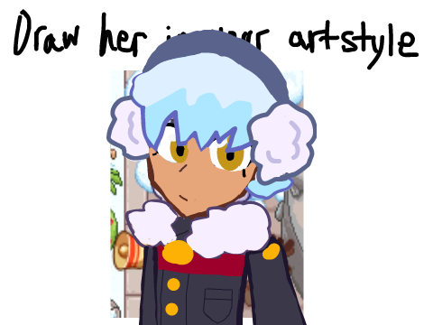"PLS DRAW HER PEOPLE" draws her*