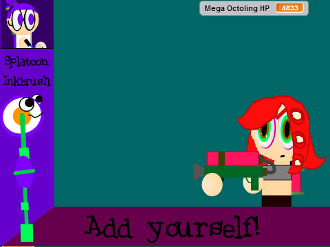 Add yourself Fighting the Mega Octoling!