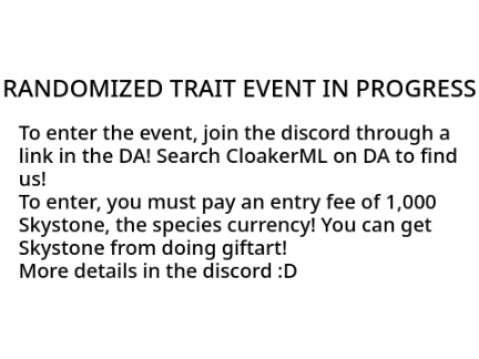 Randomized Trait Event in progress! 