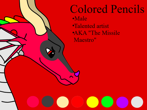 Colored Pencils (Colorful) the RainWing (OC)