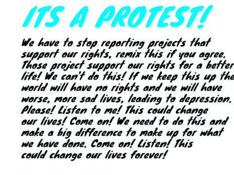 IT’S A PROTEST! REMIX IF YOU AGREE! :) remix