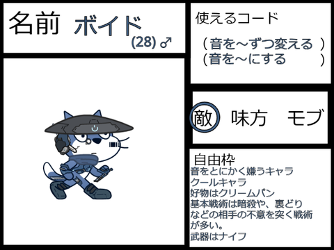 キャラ募集「ボイド」
