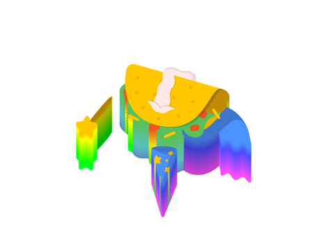 3d taco guy