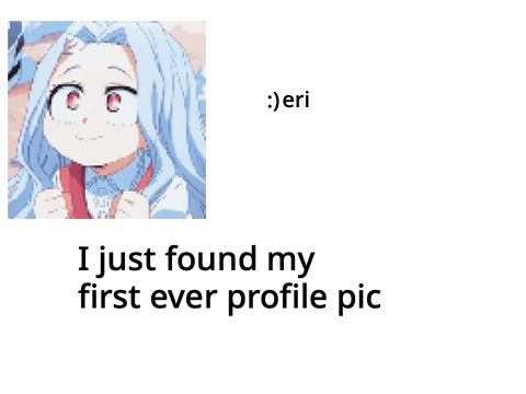 First ever pfp