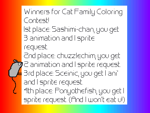 Winners for Cat Family Coloring Contest!