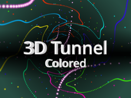 3D Tunnel Colored with Particles Infinite