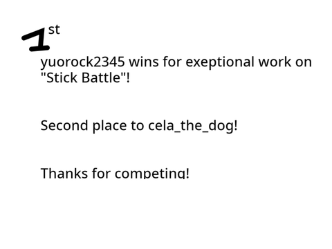 CODE CONTEST RESULTS!