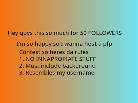 50 FOLLOWERS (PFP)