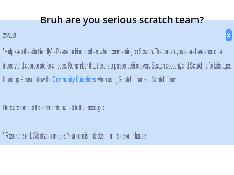 Scratch moderation is a joke.