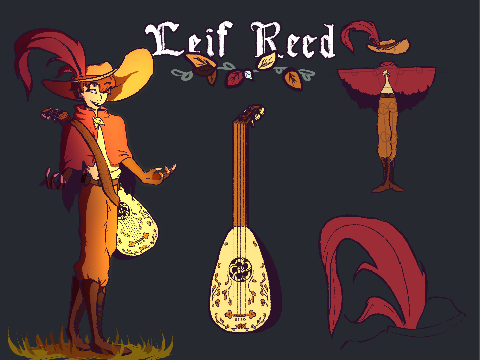 Leif Reed the Bard - DnD Character Ref
