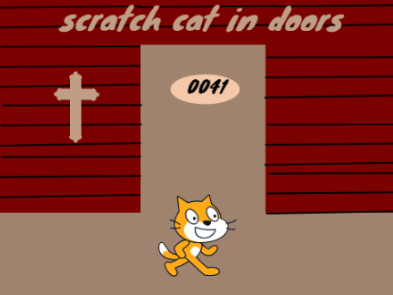 scratch cat in doors.