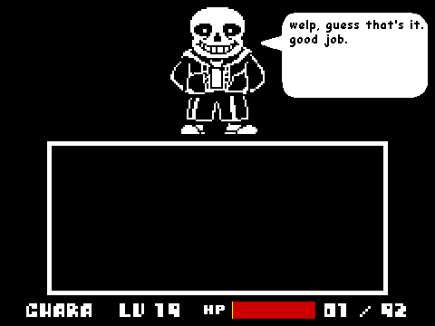 Fight sans without fighting him