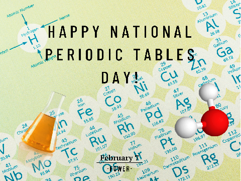 Feb 7! Happy National Periodic Tables Day!