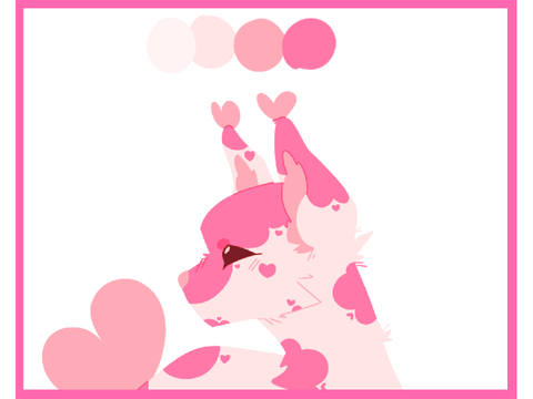 Dtae pink heart cat entry