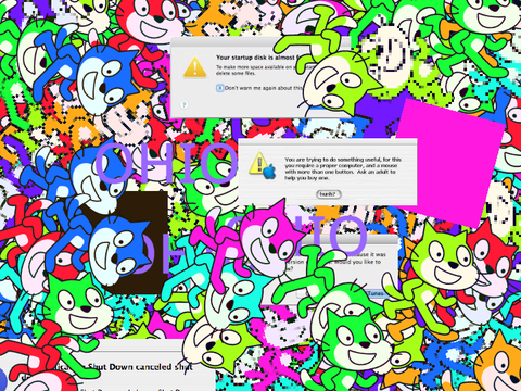 crazy scratch cat  virus stored on server