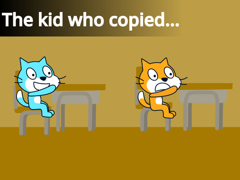 The kid who copied...