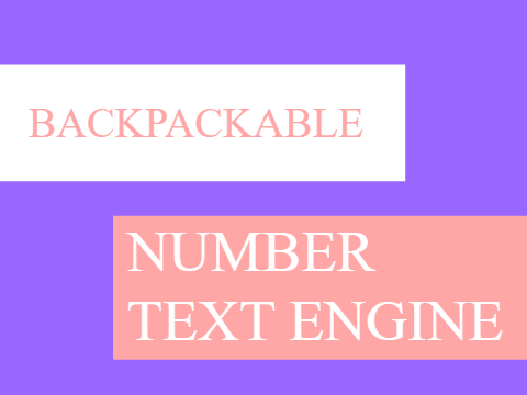 Four Number Text Engins in 1