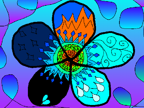 Flower design coloring sheet