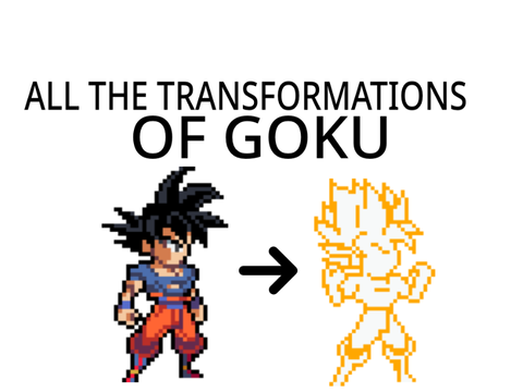 ALL THE TRANSFMORMATIONS OF GOKU 