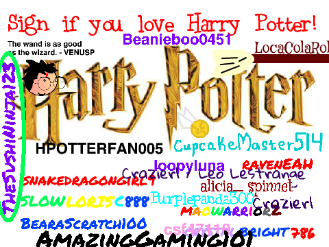 Sign if you love Harry Potter! beanieboo0451 remix