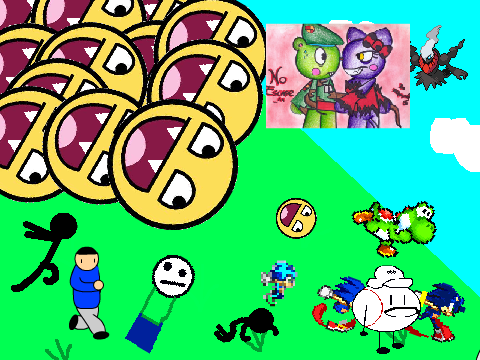 Add Yourself Running From The Swarm Of Evil Epic Faces![1] remix remix remix remix remix remix