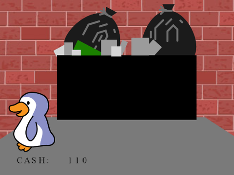 Jump into a dumpster sim