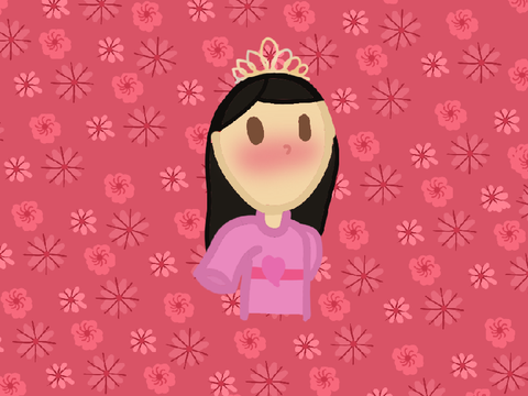 Princess in a Flower Field